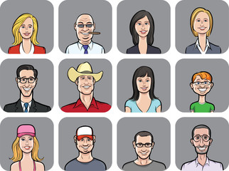 Wall Mural - vector illustration of diverse business people
