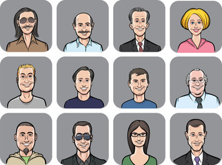 Wall Mural - vector illustration of diverse business people