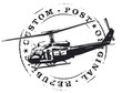 vintage army seal with helicopter in combat