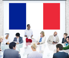 Wall Mural - France Country Flag Nationality Culture Liberty Concept