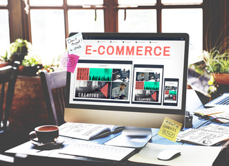 Wall Mural - e-business e-commrce business responsive design concept