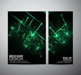 Wall Mural - Abstract shining on brochure business design template or roll up.