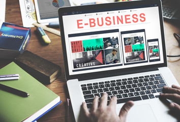 Wall Mural - e-business e-commrce business responsive design concept