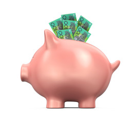 Wall Mural - Piggy Bank with Australian Dollar