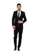 © All king of people - elegant man in black suit, on white