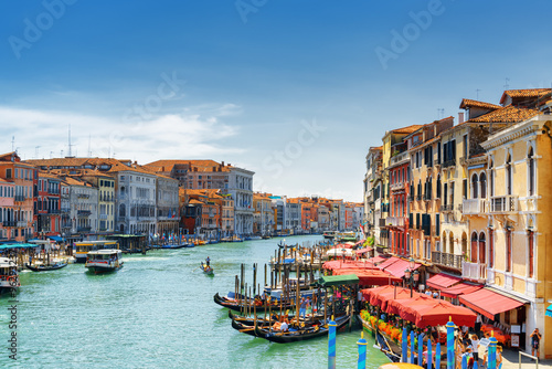 View of the Grand Canal from the Rialto Bridge. Venice, Italy Poster