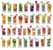 set collection and compilation of infused water