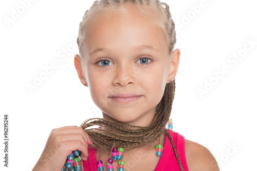 Cute Little Girl With Dreadlocks Buy This Stock Photo And