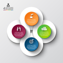Aufkleber - Vector infographic design template.