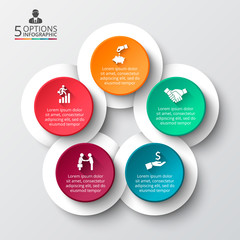 Aufkleber - Vector infographic design template.
