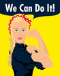 we can do it flat design blonde woman