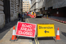 Road Closed Diversion Sign