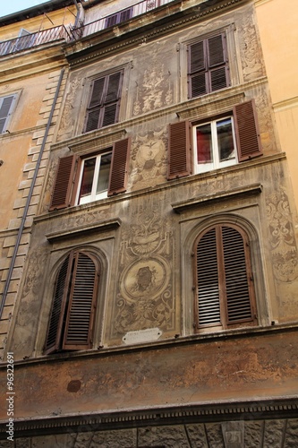 Stuck Und Malerei Hauswand Wahrend Der Renovierung