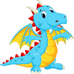 Wall Mural - Cute dragon cartoon