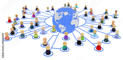 Fotografia Cartoon Crowd, Link World Ring
