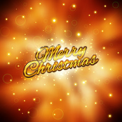 Wall Mural - merry christmas сard. glitter lights background. vector illustration.