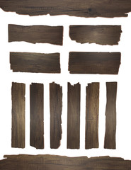Aufkleber - Vector wood plank isolated on white background