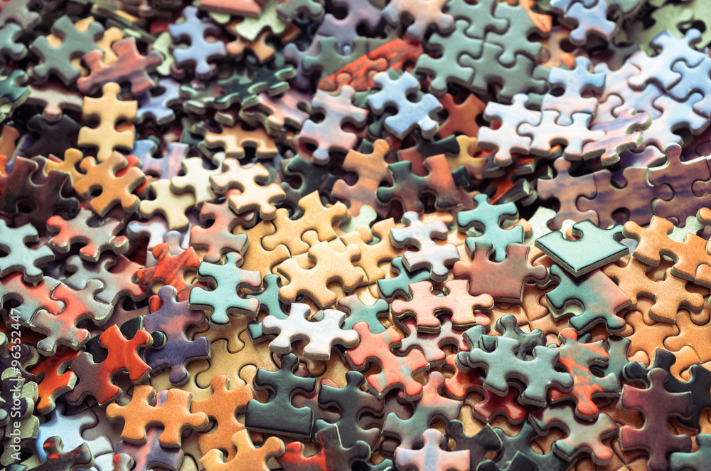 Jigsaw puzzle - obrazy, fototapety, plakaty 