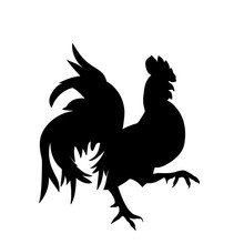 Black Silhouette Of An Cock