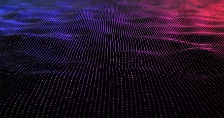 Futuristic Particles Wave Abstract Background - Creative Design Element. 