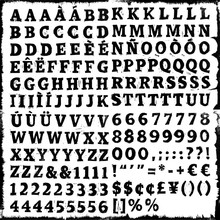 High Resolution Scan Of A Slab Serif Woodcut Typeset