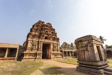 Wall Mural - Entrance gate of the Vittala temple (a big Hindu temple) in Hampi, Karnataka, India