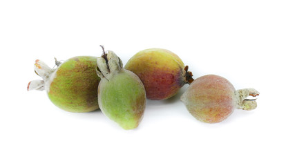 Pineapple Guava fruits (Feijoa Sellowiana) isolated on white