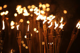 Fototapeta  - torches at night