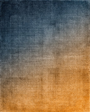 Fototapete - Blue to Orange Cloth Background