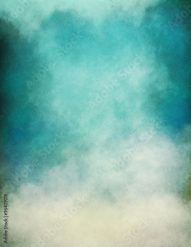 Plakat Niebieska Zielona Mgła