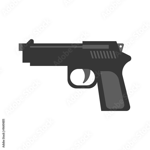 Vector gun, flat design Stock Vector | Adobe Stock