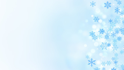 Wall Mural - snowflakes abstract winter background