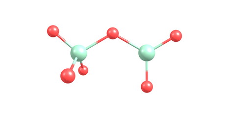 Chloryl perchlorate molecule isolated on white