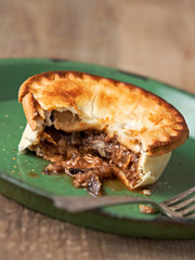 Poster - rustic meat and mushroom pie