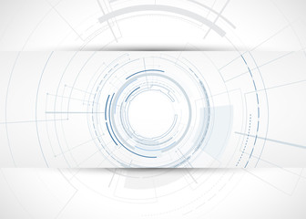 Aufkleber - Abstract tech background. Futuristic technology interface. Vector solution