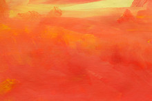 Orange Painted Artistic Canvas Background