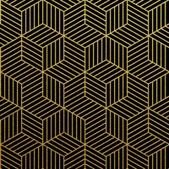 Wall Mural - Vector geometric gold pattern