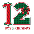 The Twelve days of Christmas EPS 10 vector typographic illustration