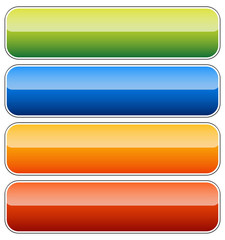 Aufkleber - Empty rectangular button, banner backgrounds with rounded corner