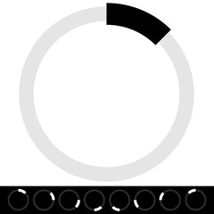 Leinwandbilder - Transparent preloader or buffer shapes, symbols. Circular progre