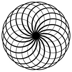 Aufkleber - Abstract circular spirograph pattern on white. Vector art.