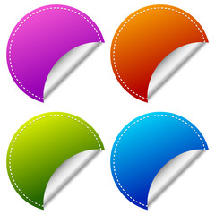 Poster - Blank peeling sticker set with more colors.