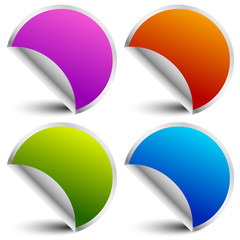 Poster - Blank peeling sticker set with more colors.