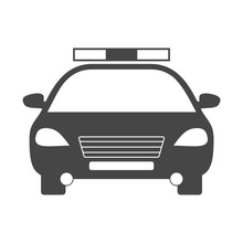 Police Car Icon Sign