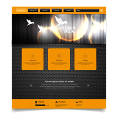 Canvas Print - business dark website design template.