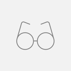 Sticker - Eyeglasses line icon.