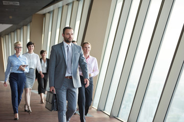 Wall Mural - business people group walking