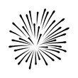 New Years or Independence Day fireworks flat icon
