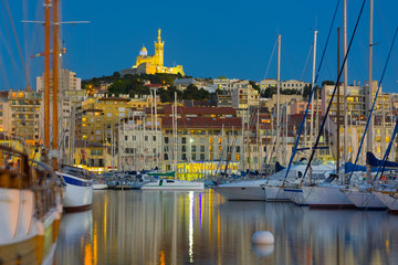 Canvas Print - Yachts in the Marseille port