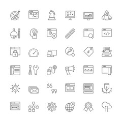 Line icons. SEO and web development